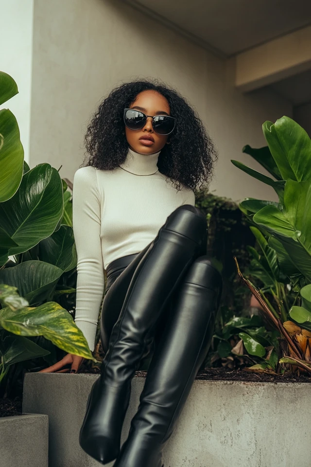 Slim Black Boots for Timeless Edge: Effortlessly Cool and Eternally Chic - photo 8