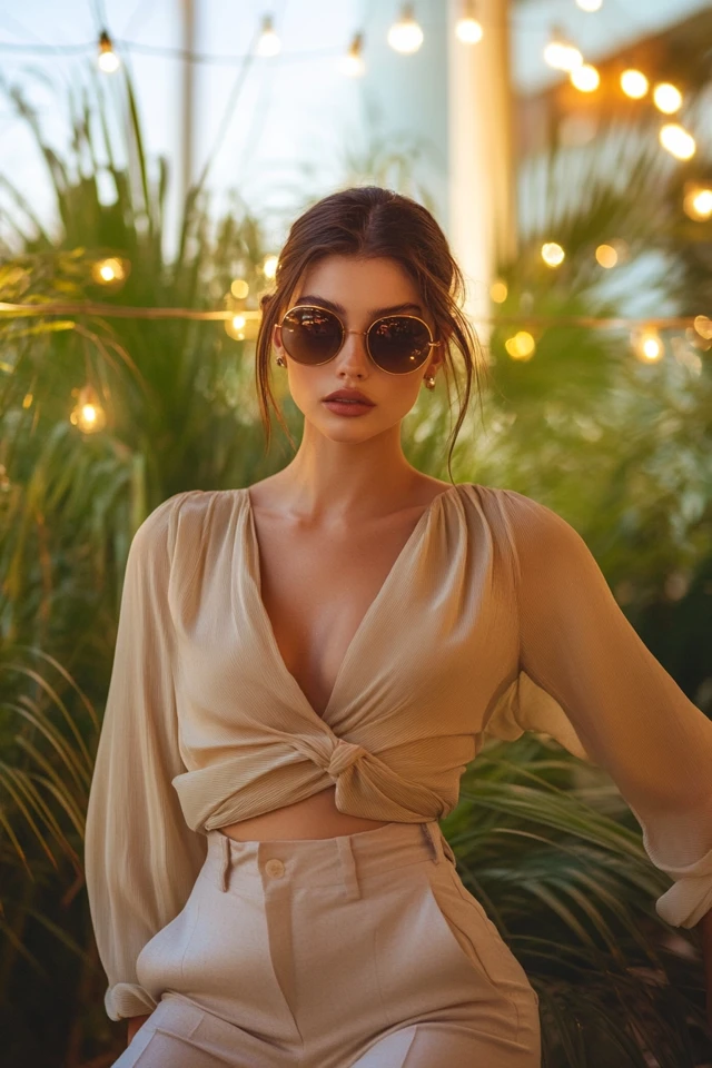 Layered Wrap Blouses for Work-to-Play Looks - photo 8
