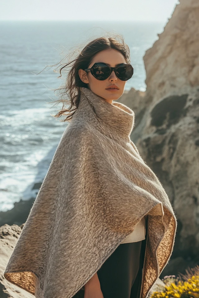 Oversized Ponchos with Sculptural Shapes: The Art of Effortless Elegance - photo 8