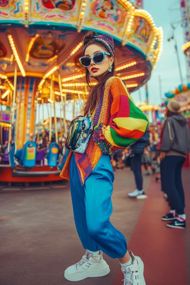 Vibrant Theme Park Attire with Fun Accessories: Stylish Comfort for a Day of Adventure - photo 6