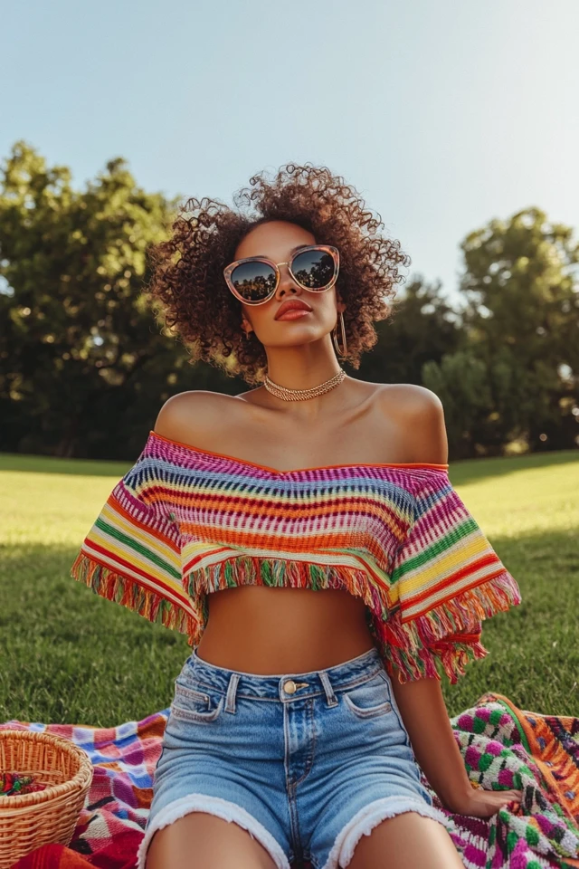 Casual Picnicking Styles with Denim and Stripes: Effortless Outfits for Outdoor Charm