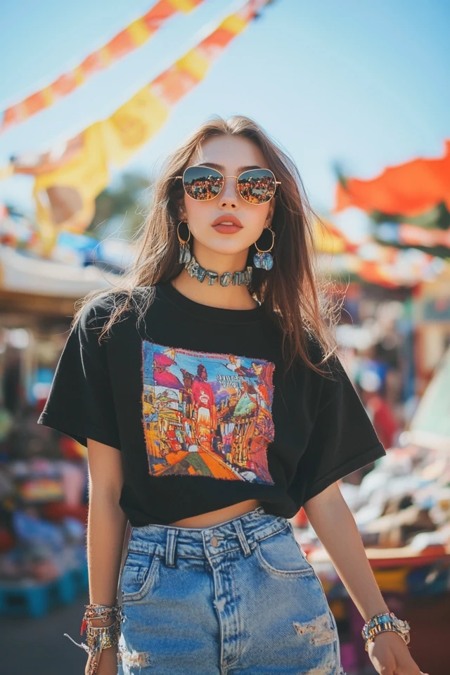 Trendy Flea Market Styles with Oversized Tees: Effortless Fashion for a Day of Treasure Hunting