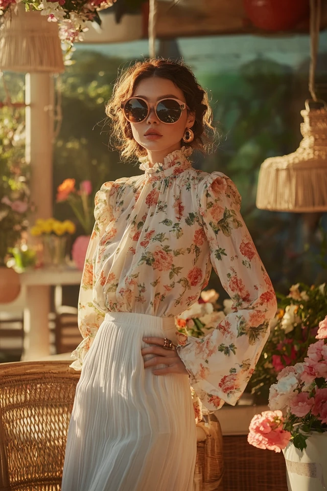 Stylish Springtime Brunch Looks with Floral Patterns: Effortless Elegance for the Season
