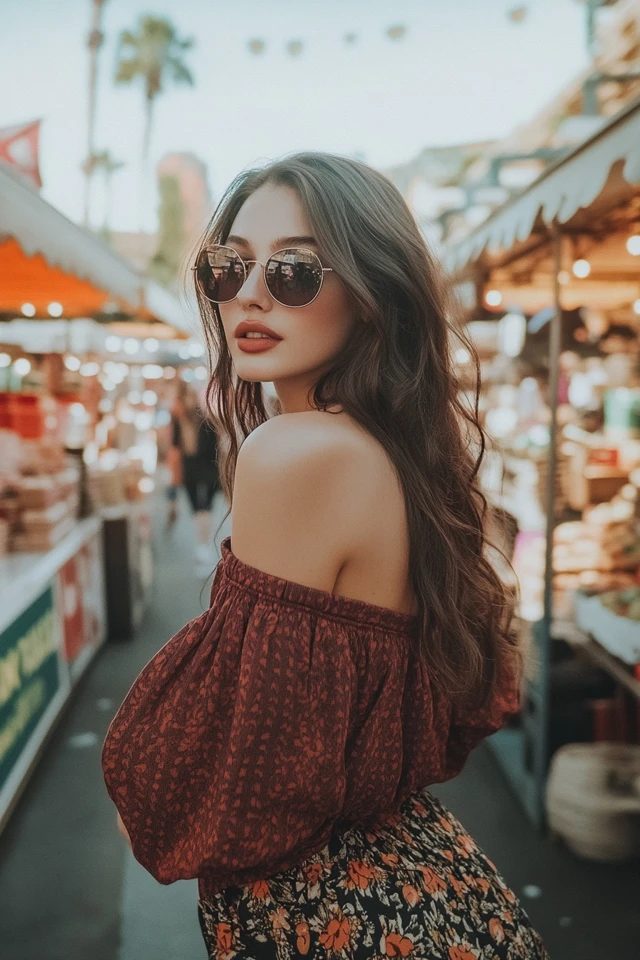 Chic Vintage Shopping Outfits with Flowy Midi Skirts: Timeless Elegance for Treasure Hunting - photo 8