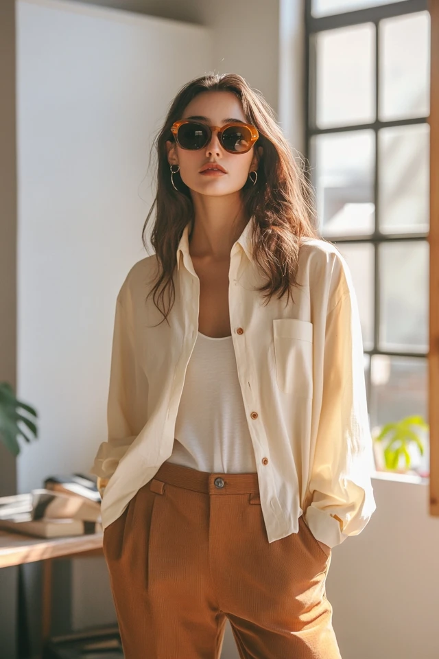 Oversized Button-Down Shirts for Layering Ease - photo 8