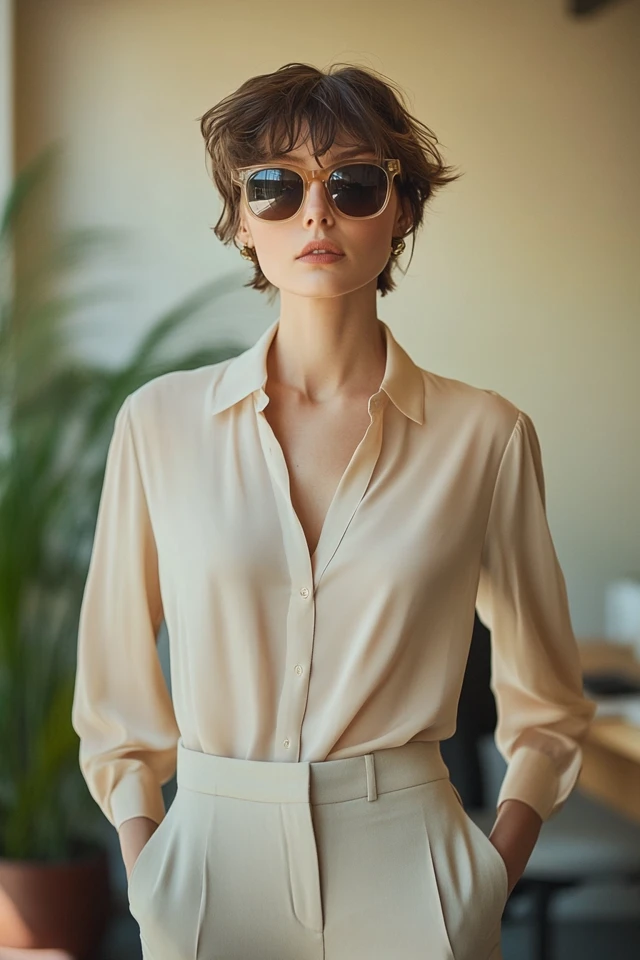 Neutral Blouses for Work-to-Weekend Looks - photo 8
