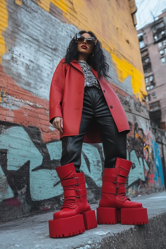 Statement Chunky Boots for Edgy Outfits