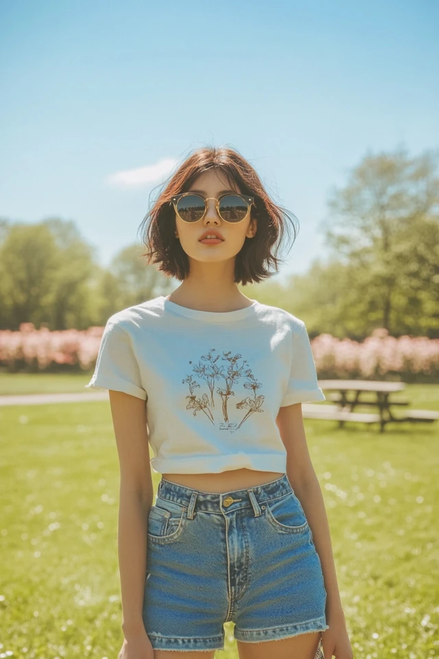Classic denim mini skirt outfit as a wardrobe basic