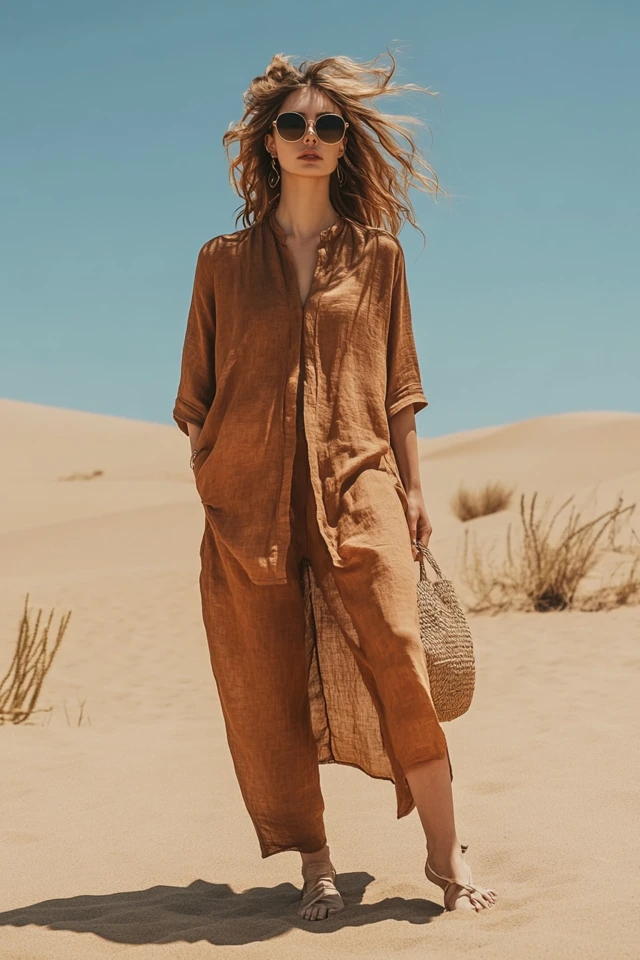 Relaxed Linen Tunics for Dry, Hot Climates