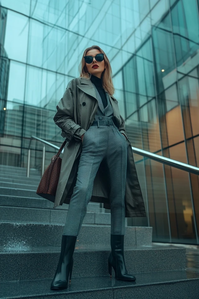 Slim Waterproof Pants for Rainy Days at Work