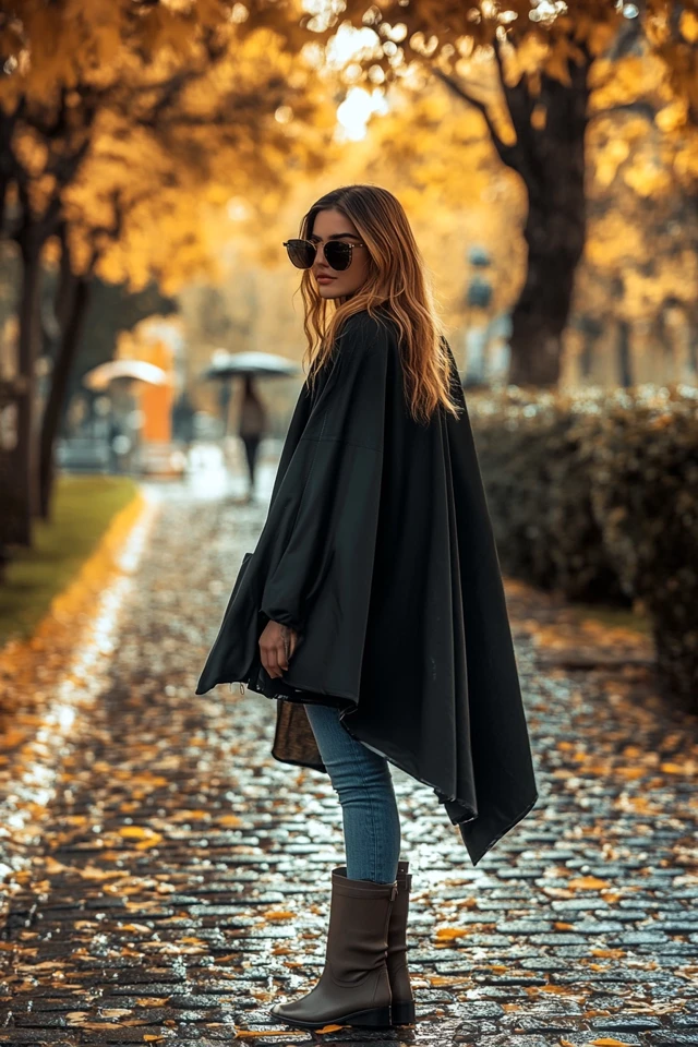 Water-Repellent Capes for Wet Fall Days