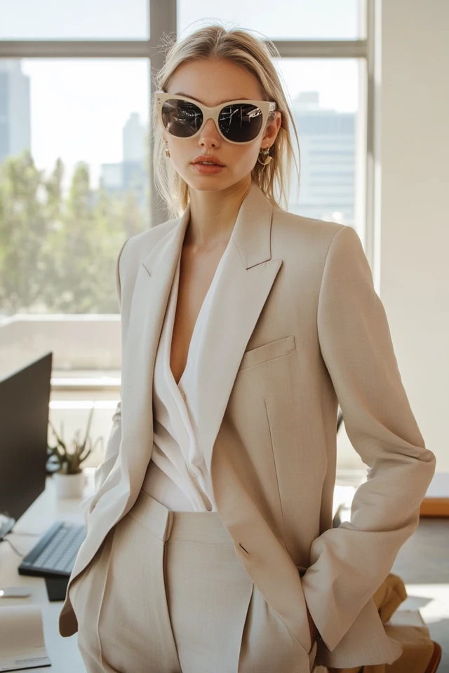 Relaxed Blazers for Cool Office Settings