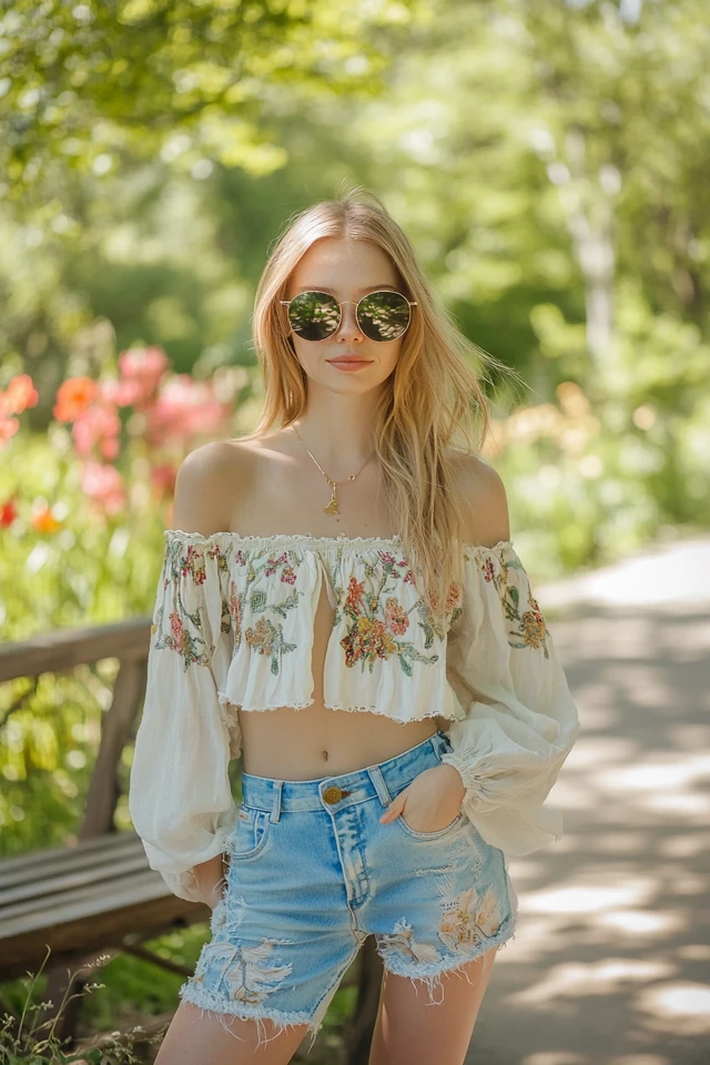 Relaxed Peasant Tops for Warm Summer Strolls - photo 8