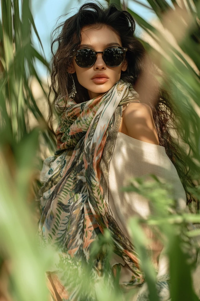 Unique Ways to Style Scarves as Tops - photo 7