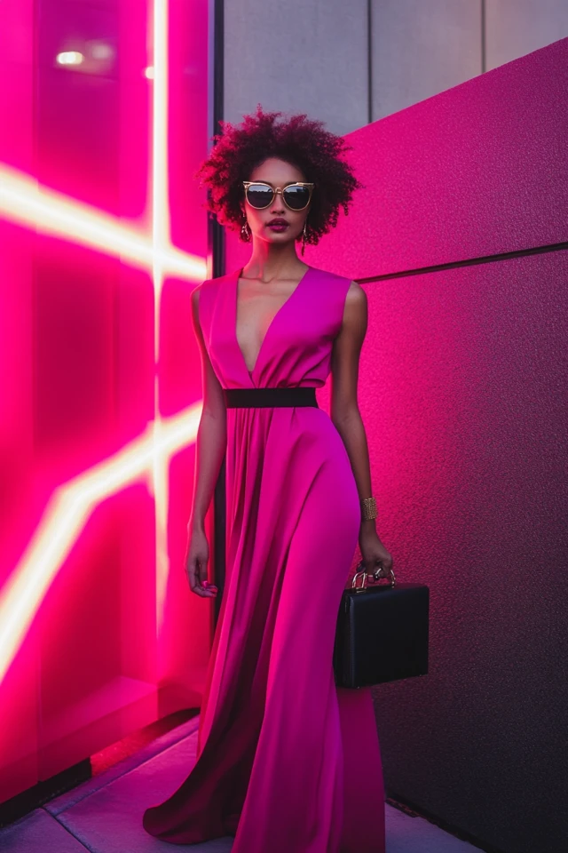 Black Dresses with Fuchsia Accents - photo 8