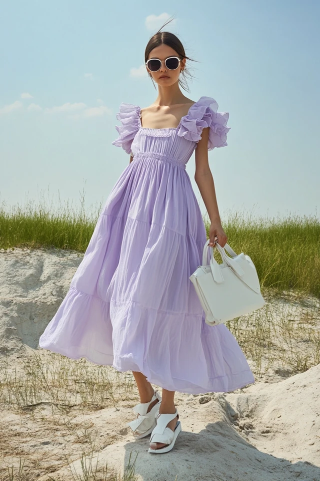 Soft Lavender and White Pairings for Chic Summer Dresses - photo 8