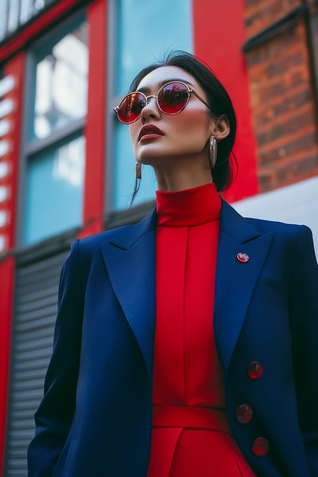 Regal Red and Navy Ensembles for Patriotic Events