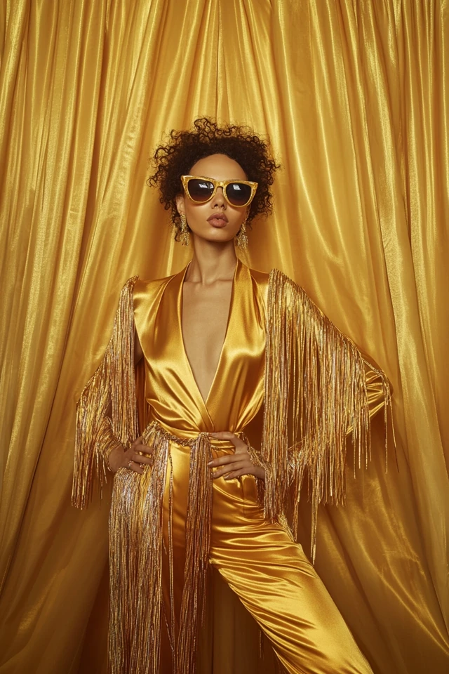 Satin and Fringe Together for Bold Statement Looks - photo 7