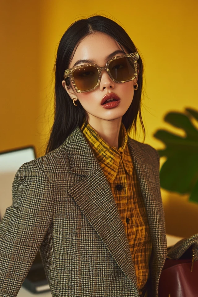 Mixing Tweed and Faux Leather in Modern Workwear - photo 8