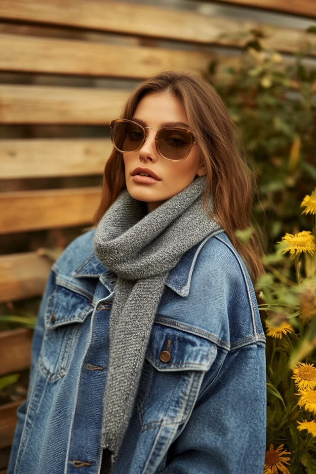 Pairing Soft Cashmere with Rigid Denim Jackets