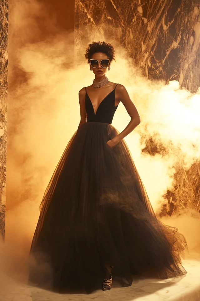 Mixing Velvet and Chiffon for Statement Gowns - photo 8