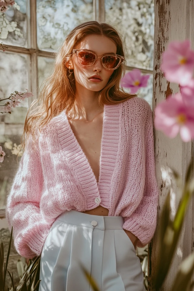 Pastel Cropped Cardigans for Spring Looks - photo 8