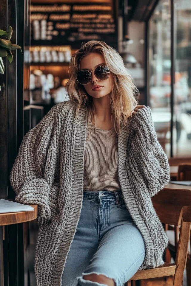 Casual Work-from-Café Styles with Knit Cardigans - photo 8