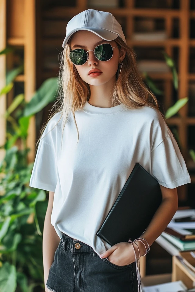 Relaxed Study Session Styles with Oversized Tees