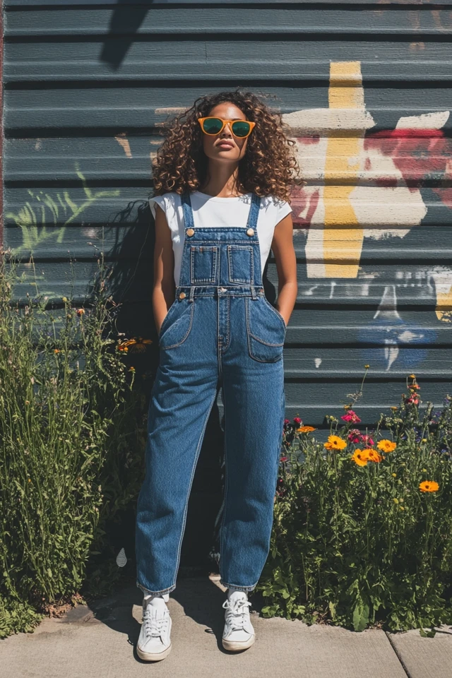 Relaxed Denim Overalls for Weekend Wear - photo 8