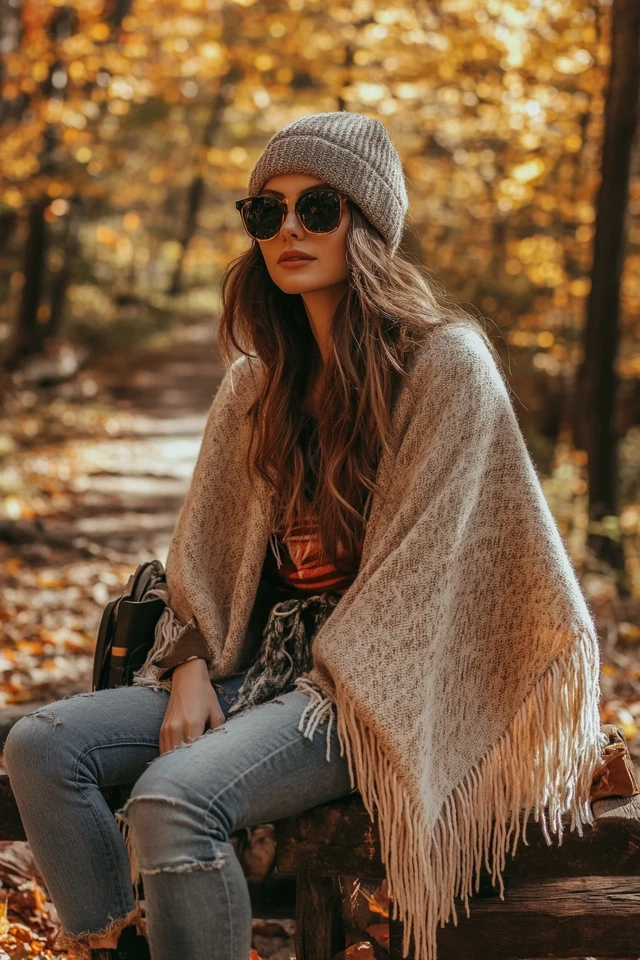 Soft Wool Ponchos for Cool Autumn Hikes - photo 8