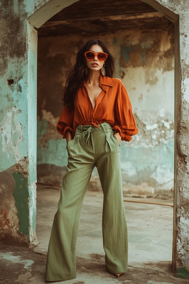 Rust and Sage Green Outfits for Earthy Looks - photo 8