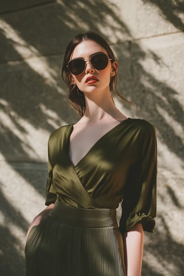 How to Style Olive and Gold in Effortless Midi Skirts - photo 8