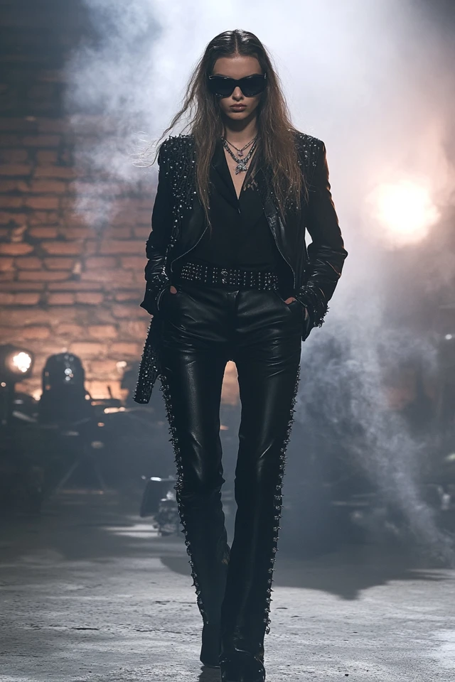 Edgy Leather Outfits for Holiday Rock Concerts