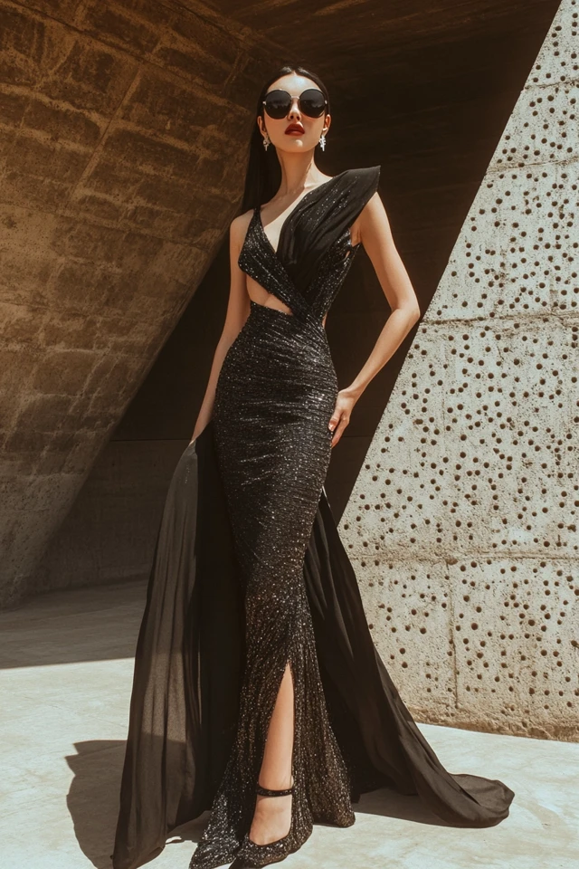 Elegant Asymmetrical Dresses for Formal Dinners