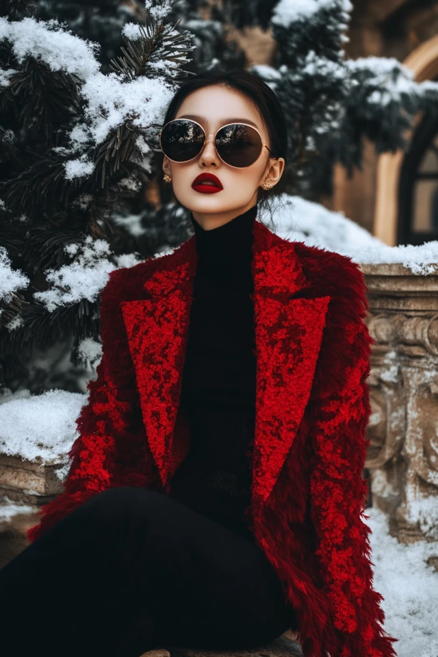 Chic Red and Black Outfits for Winter Soirées - photo 8
