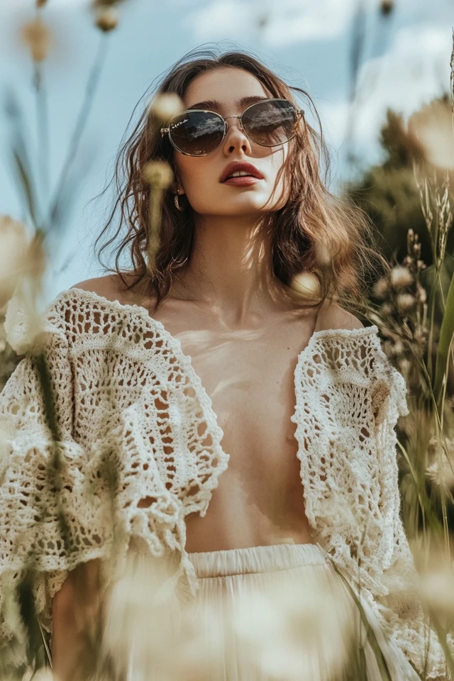How to Pair Satin and Crochet in Bohemian Looks - photo 7