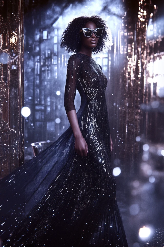 Combining Mesh and Sequins for Bold Evening Gowns - photo 8