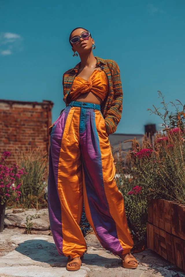 Modern Satin Mom Jeans