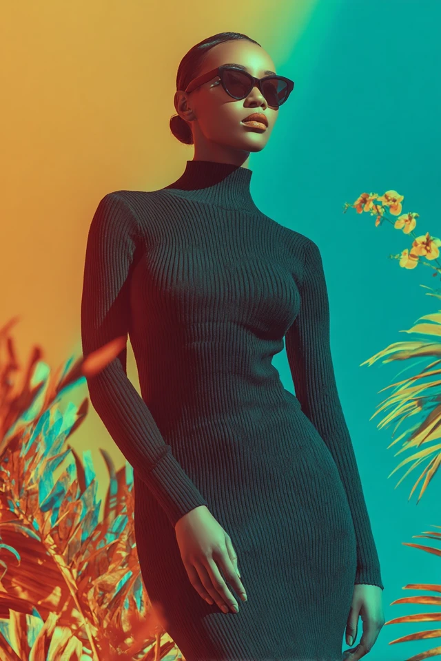 Dark Academia Knit Bodycon Dresses