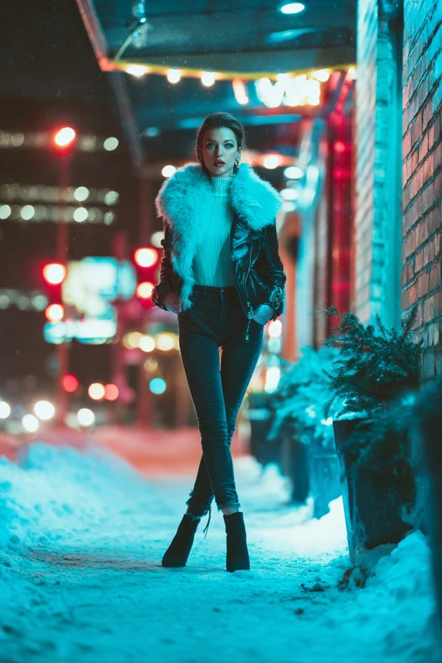 Winter Leather Jacket Style and Fit