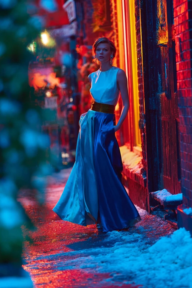 Winter Satin Skirt Seasonal Trends