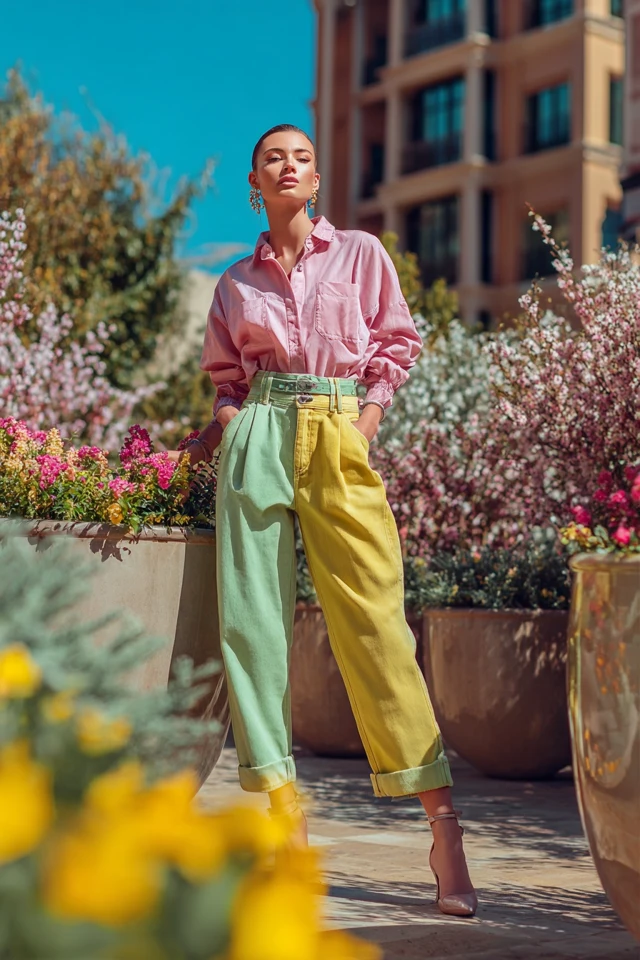 Spring High-Waist Jeans Color Palette