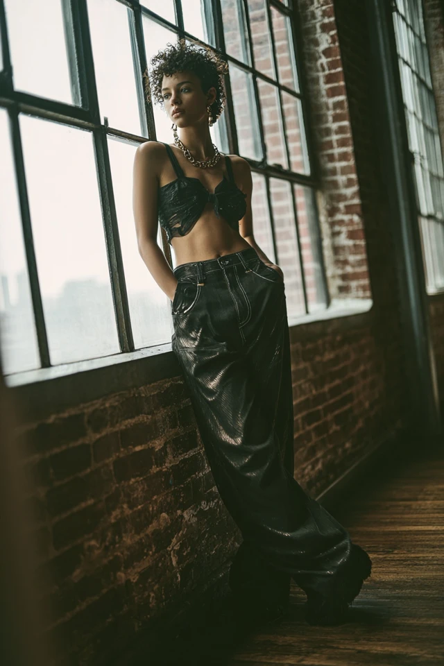 Inspiration Y2K High-Waist Jeans Fabric Focus