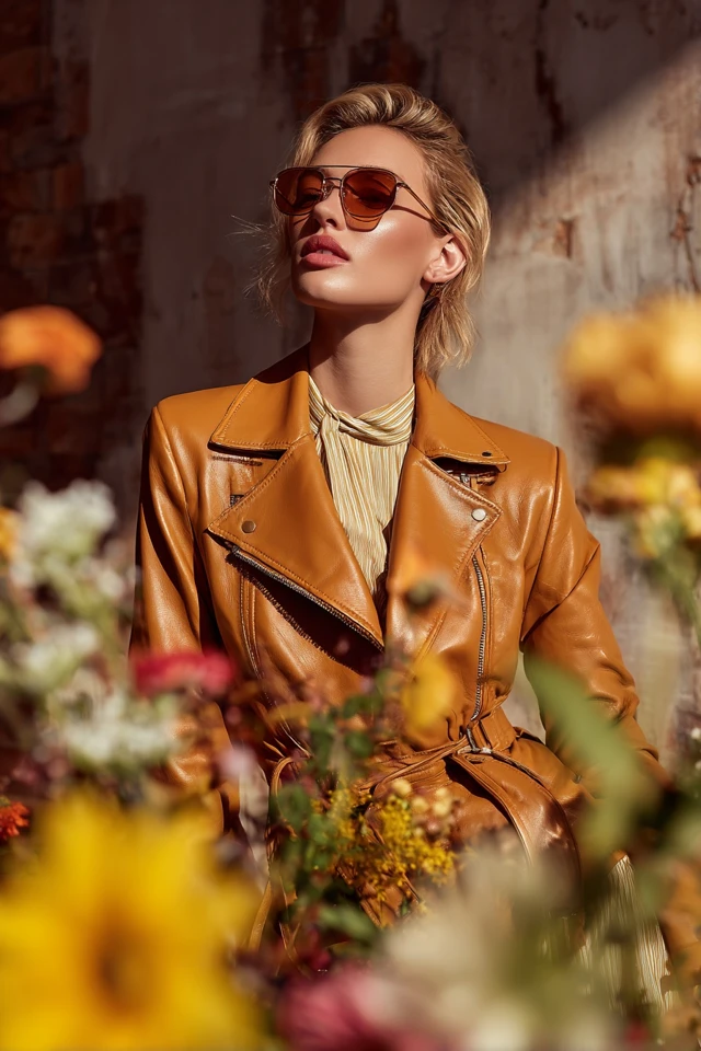 Minimalist Fall Leather Jackets