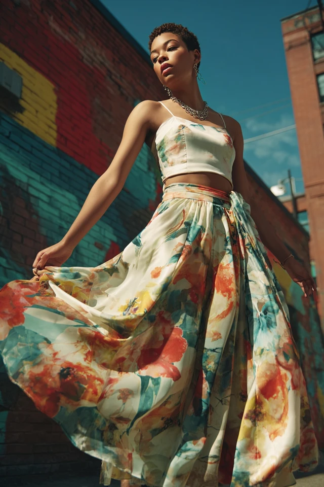 Staples Feminine Satin Skirt Style and Fit