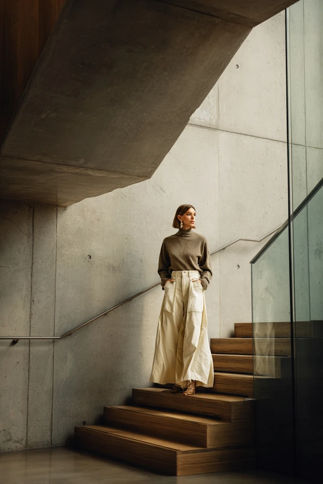Essentials Neutral High-Waist Jeans Seasonal Trends