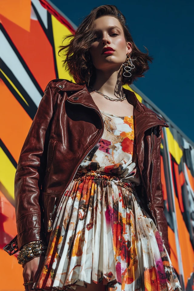 Sporty Leather Jacket Inspiration