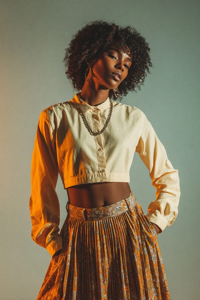 Lookbook Vintage Crop Top Style and Fit