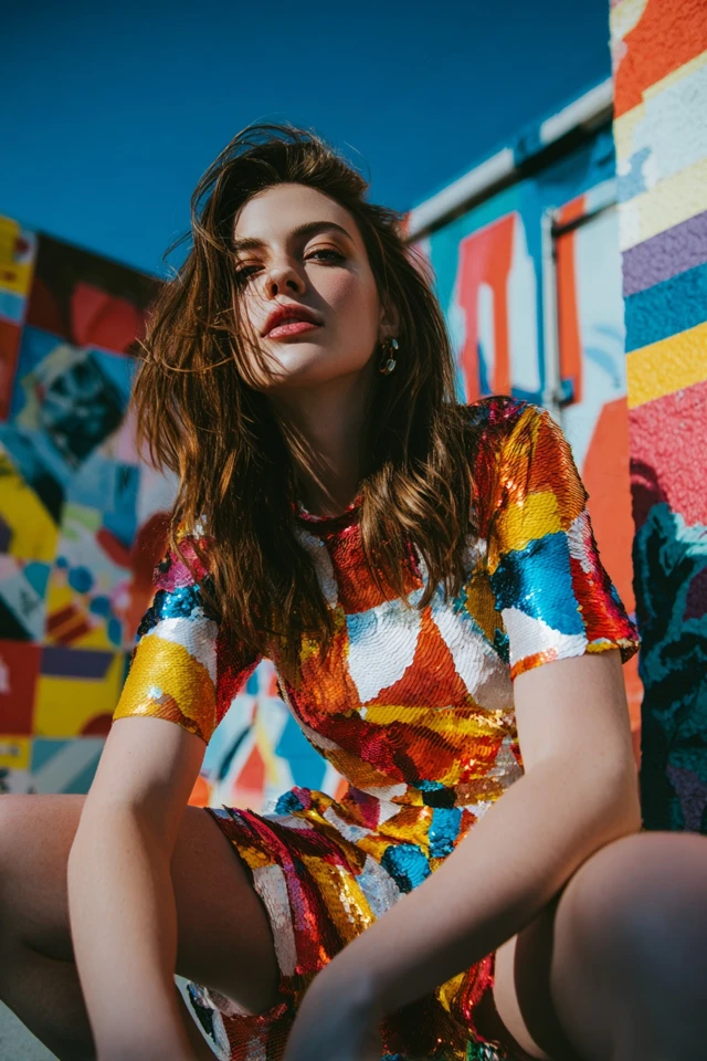 Colorful Sequin Top Edit