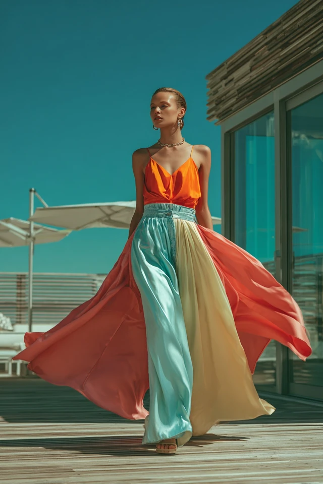 Summer Satin Skirt Wardrobe Basics